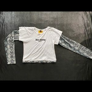 Omighty Faux Two Piece Long Sleeve Shirt